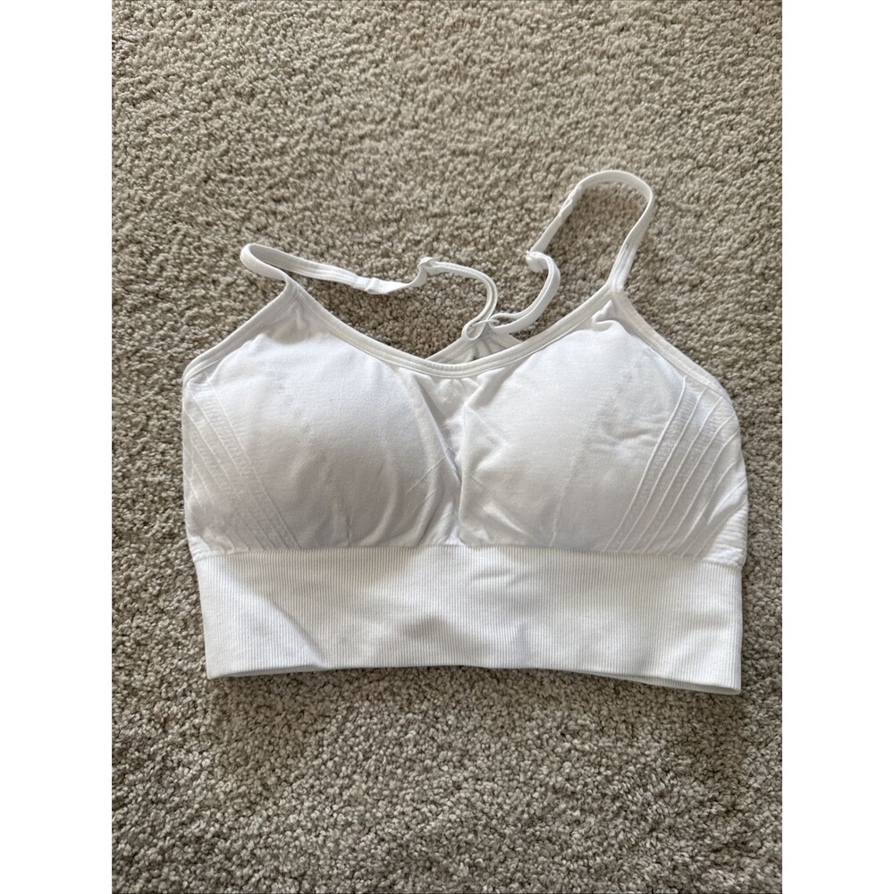 PRO-FIT White Seamless Sports Bra - Small